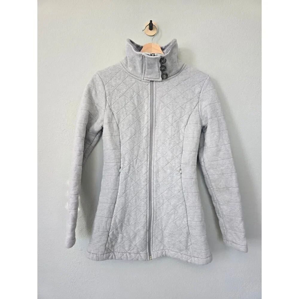 The North Face Women’s Quilted Jacket Size S Light Gray Cozy Core Outwear Cotton